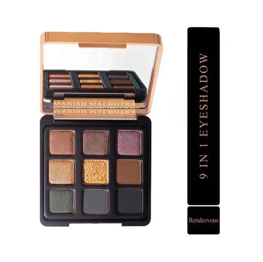 Myglamm Manish Malhotra 9 In 1 Eyeshadow Palette - Soiree (9g)