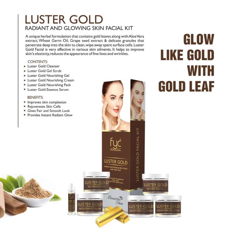 FYC LUSTER GOLD RADIANT AND GLOWING SKIN FACIAL KIT