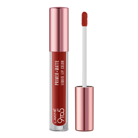 Lakme 9to5 P + M Liquid Lip Color - MR5 Rustic Red