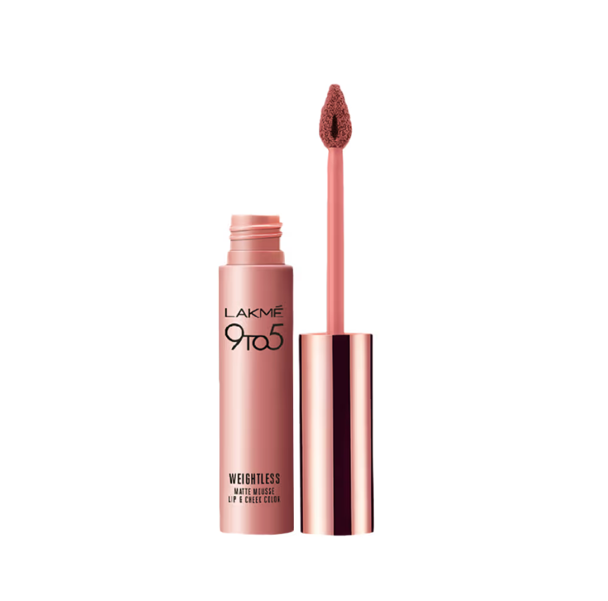 Lakme 9 to 5 Weightless Matte Mousse Lip & Cheek Color - Blush Velvet