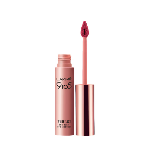 Lakme 9 to 5 Weightless Matte Mousse Lip & Cheek Color - Plum Feather