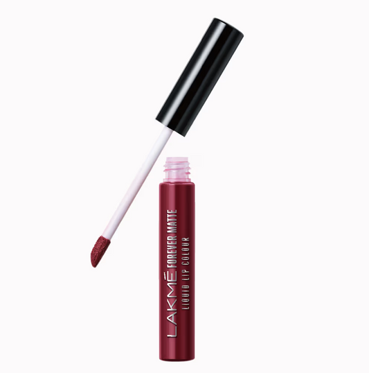 Lakme Forever Matte Liquid Lip Color red sangria