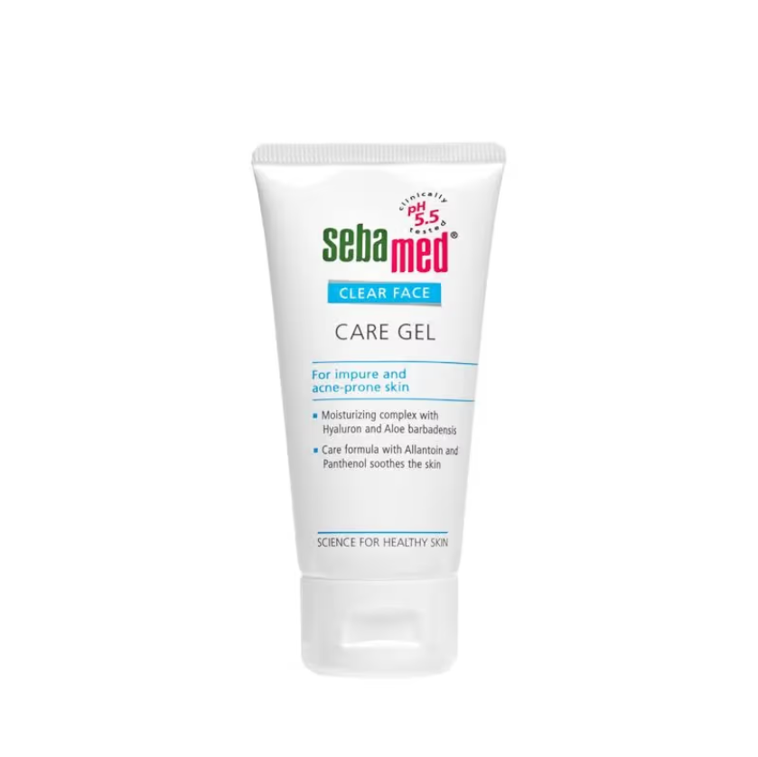 Sebamed Clear Face Care Gel, PH 5.5, Acne Prone Skin, Hyaluron & Aloe Vera, Water Based Moisturiser