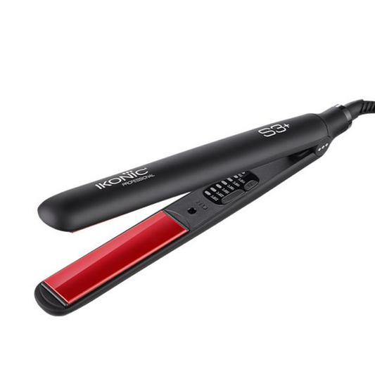 IKONIC S3+ Ceramic Hair Straightener (Black & Red)