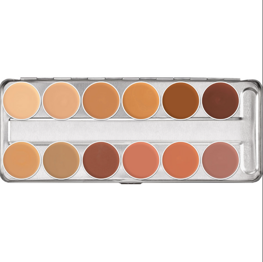 KRYOLAN DERMACOLOR CAMOUFLAGE CREME PALETTE Bridal 12 SHADES