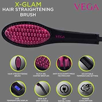 Vega VHSB-01 X-Glam Straightening Brush