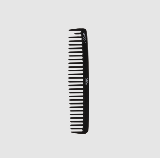 Vega Carbon Detangling Comb-Black Line - VPVCC-15