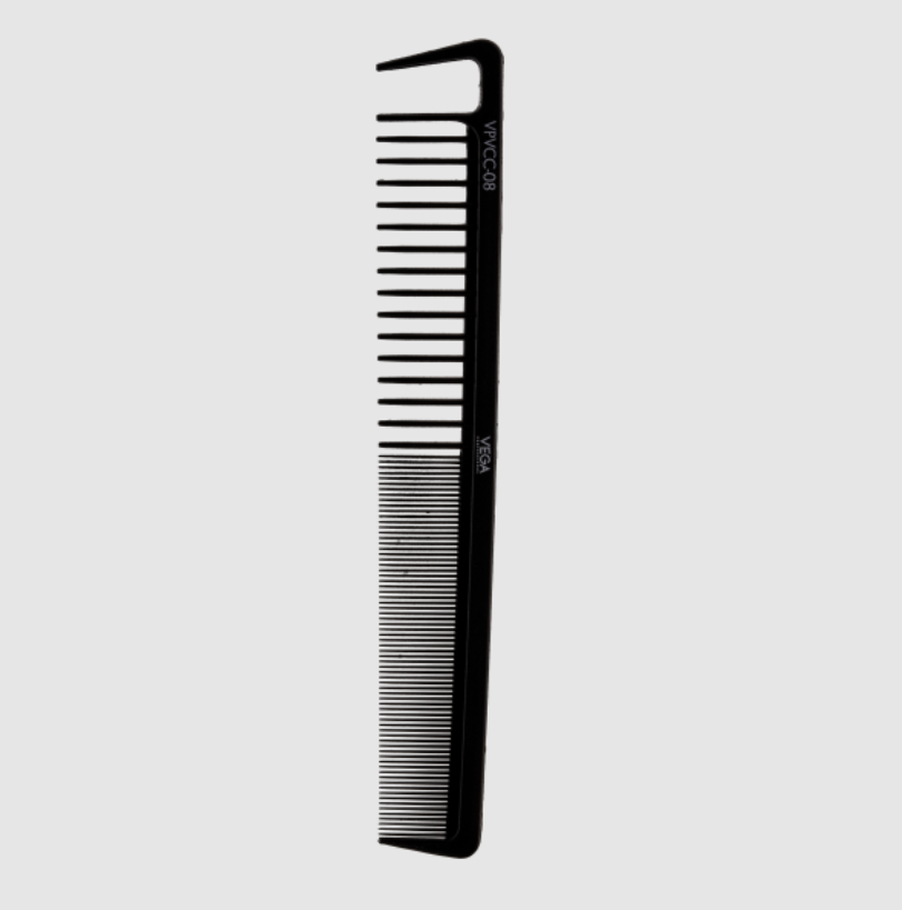 Vega Carbon Wide Cutting Comb-Black Line - VPVCC-08