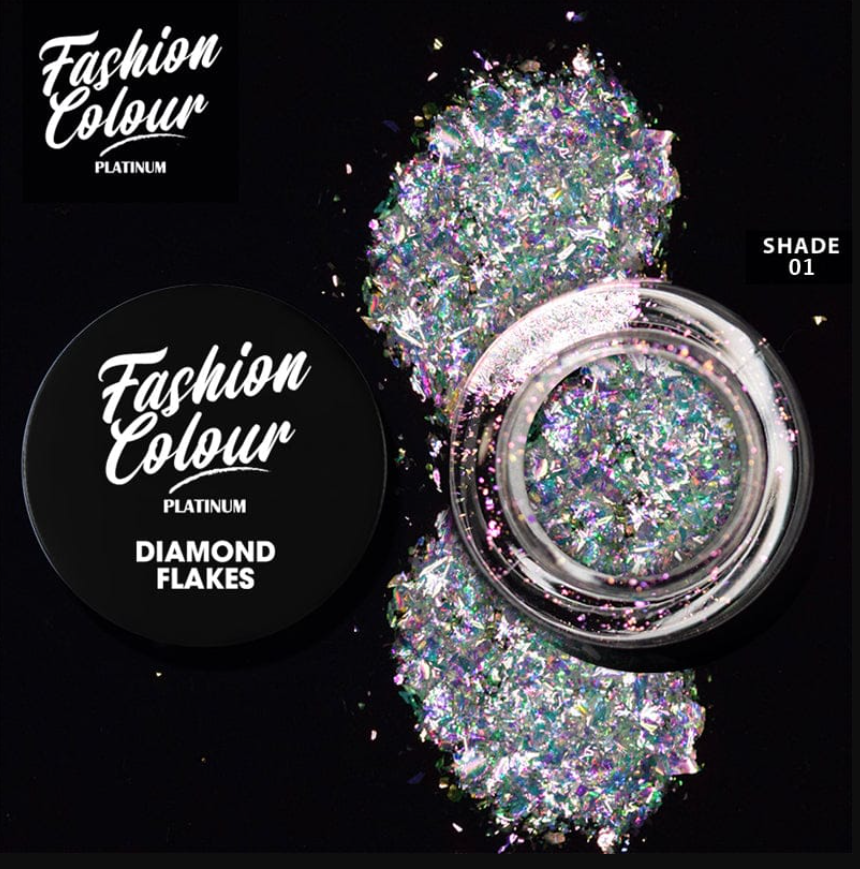 FASHION COLOUR PLATINUM DIAMOND FLAKES,0.25G