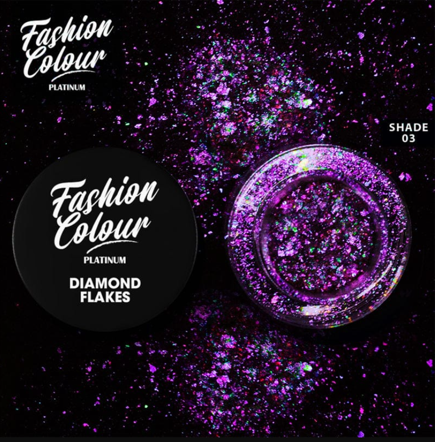 FASHION COLOUR PLATINUM DIAMOND FLAKES,0.25G