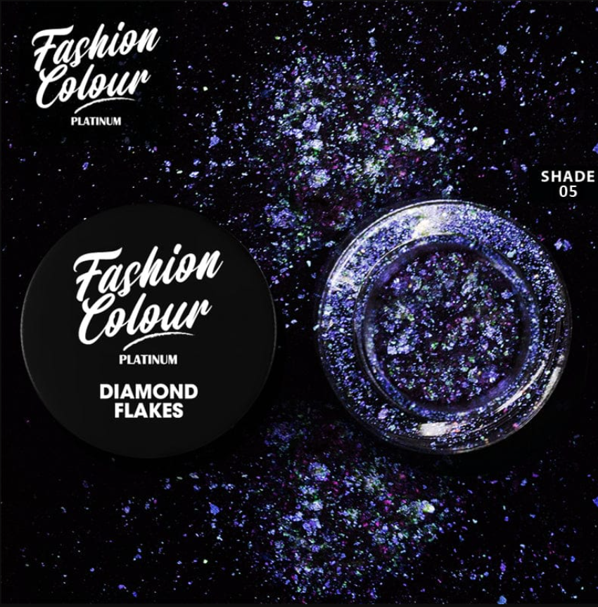 FASHION COLOUR PLATINUM DIAMOND FLAKES,0.25G