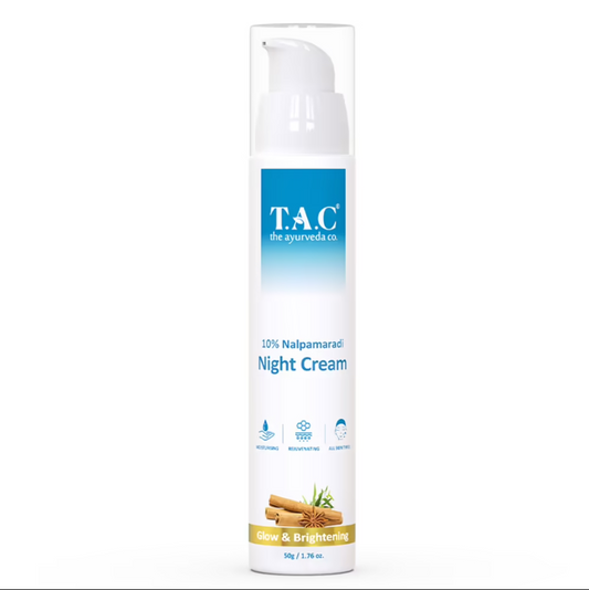 TAC - The Ayurveda Co. 10% Nalpamaradi Night Cream With Niacinamide for Anti Aging & Dark Spots