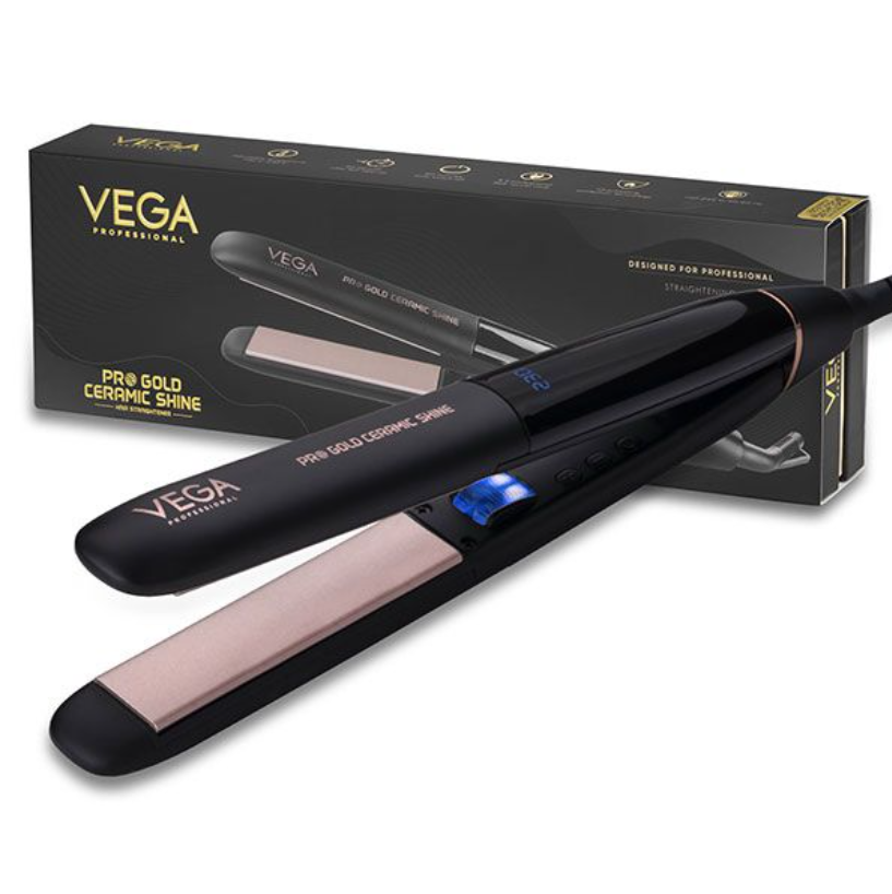 Vega Pro Gold Ceramic Shine Hair Straightener - VPMHS-08