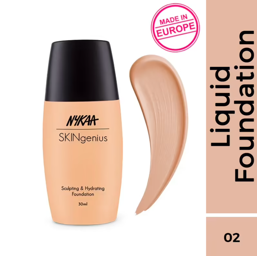 Nykaa SKINgenius Sculpting & Hydrating Dewy Foundation For Dry Skin