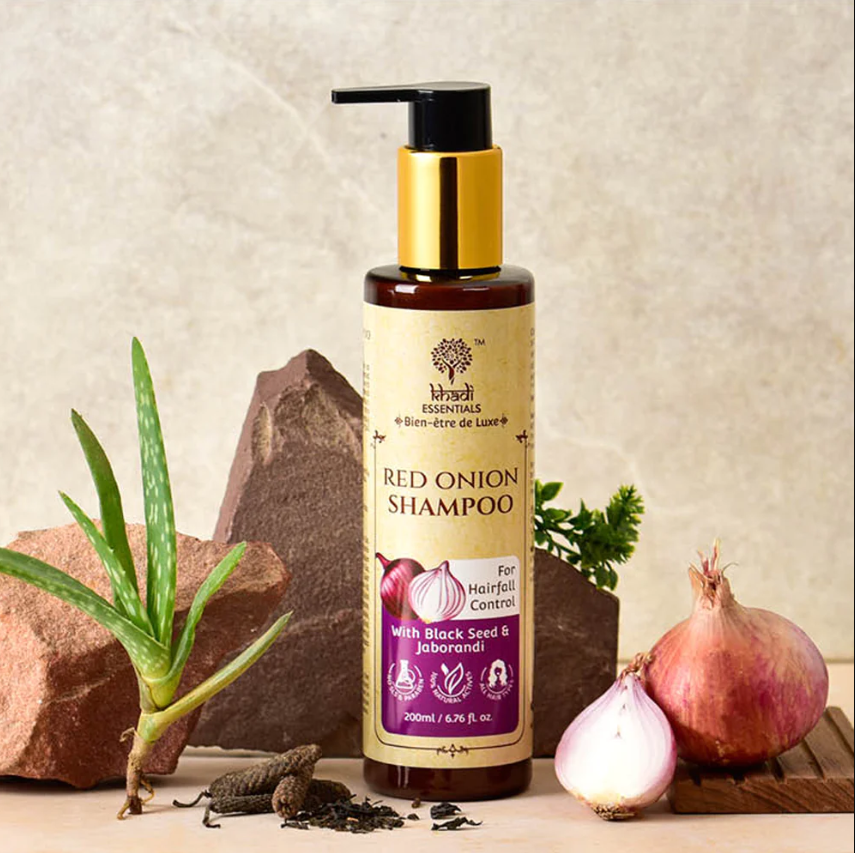 KHADI ESSENTIALS Red Onion Shampoo ,