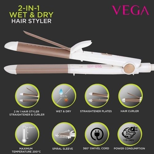 Vega VHSC-02 2 In 1 Wet & Dry Hair Styler