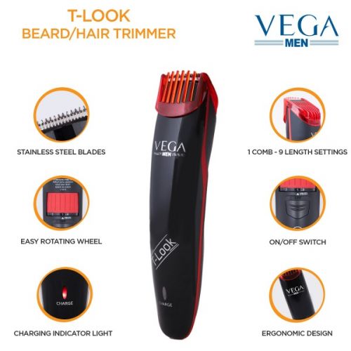 Vega T-Look Beard Trimmer for Men (VHTH-10)